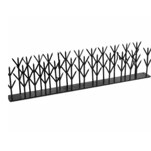 Thorny Devil Black Bird Spikes featuring the Double Trident High-Density Spike System for effective bird deterrence.