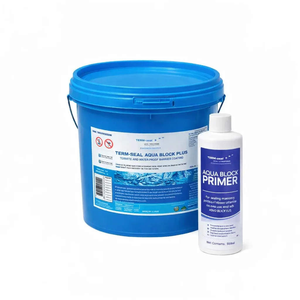 TERM-seal Aqua Block Plus termite barrier coating bundle with 4L coating and 500ml primer bottles