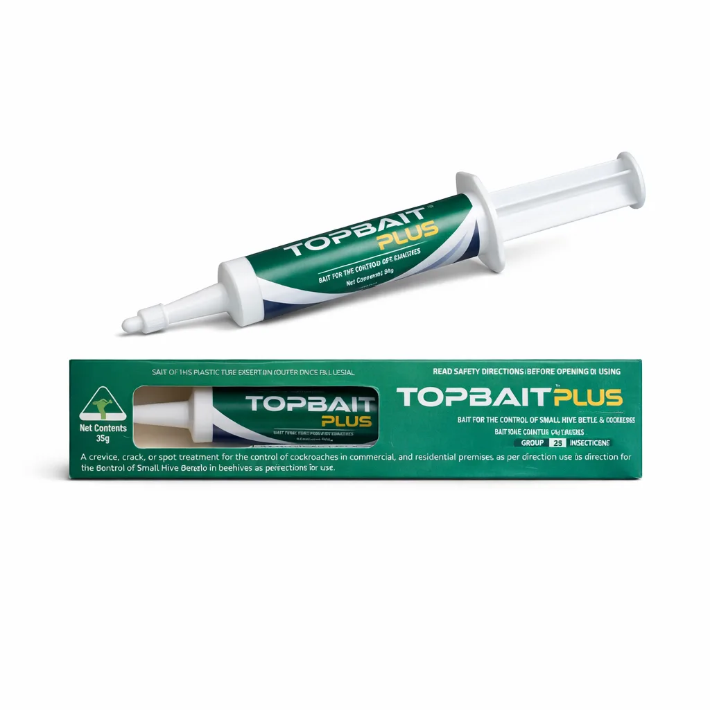 Topbait Plus cockroach gel bait 35g syringe on a white background